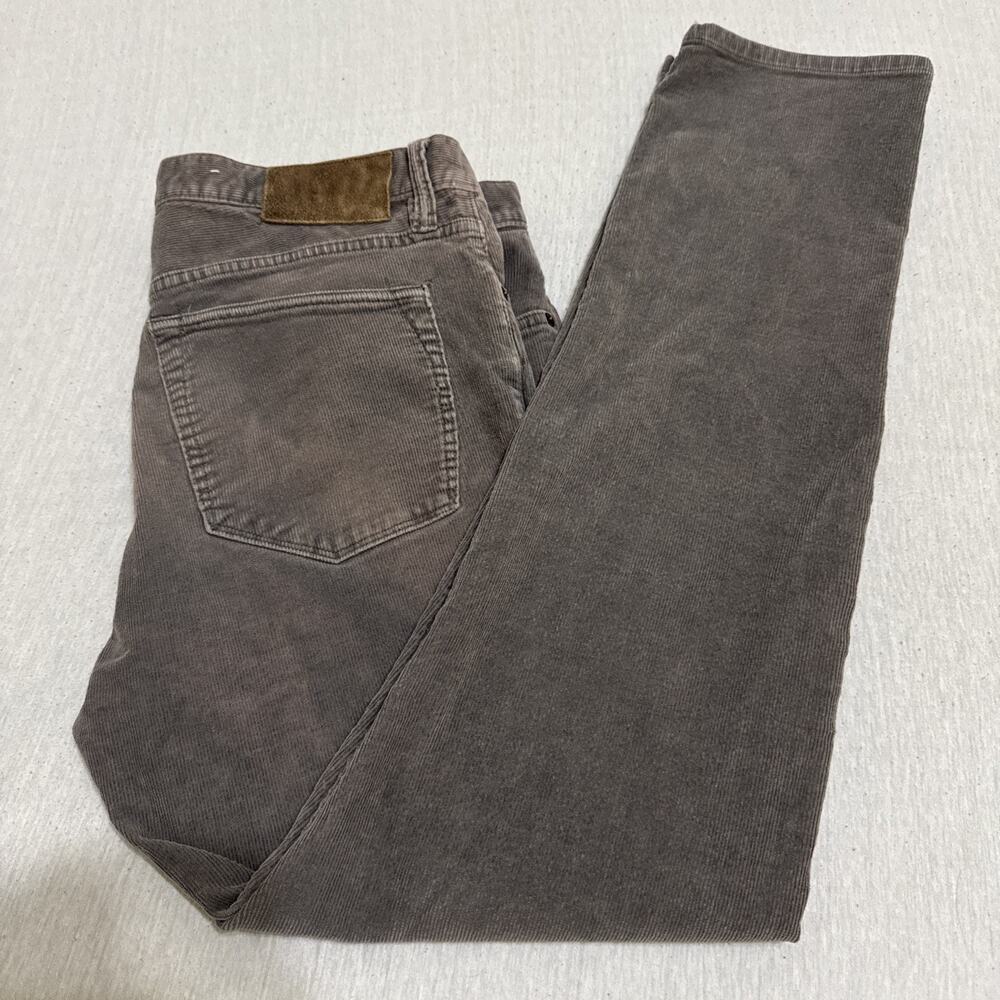 Todd Snyder Men's Gray Straight Fit Stretch Corduroy Pant Jeans 34x32 Preppy EUC
